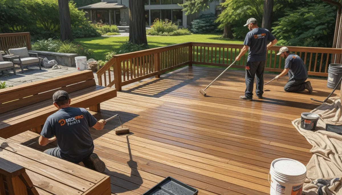 Wilmington, NC deck painting by Wilmington Paint Pros for durable, weather-resistant outdoor finishes
