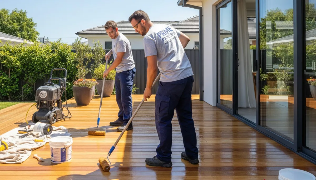Wilmington, NC deck sealing service protecting wood decks from salt air and coastal moisture
