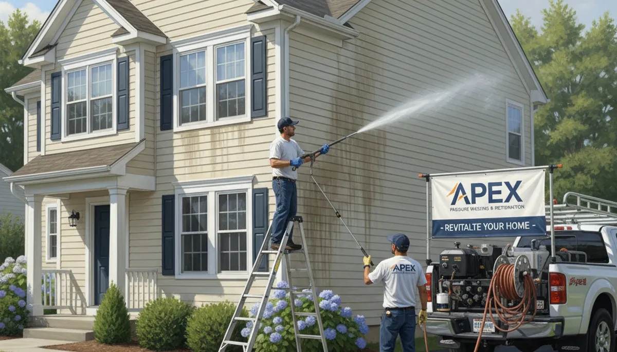 Vinyl siding pressure cleaning for Wilmington, NC coastal homes by local painting pros