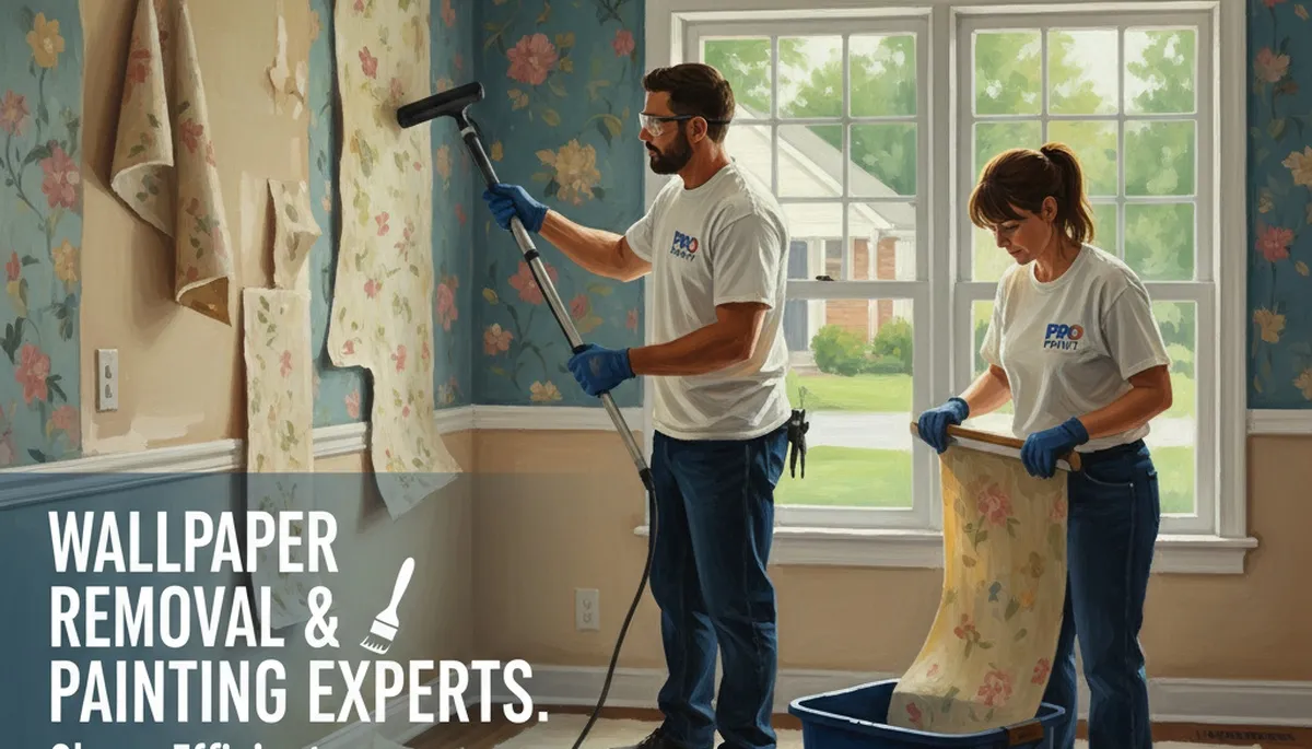 Wallpaper removal service in Wilmington, NC for homes needing wall prep and repair by Wilmington Paint Pros
